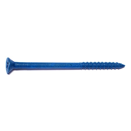 Red Head Tapcon Concrete Screw, 1/4" Dia., Flat, 4 in L, Steel Climaseal Coated, 100 PK 08137